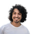 Men long curl hair style